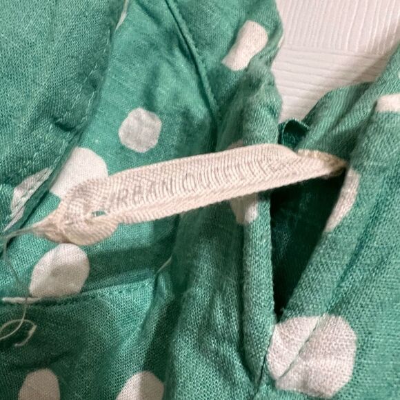 Urban Outfitters Green and White Linen Blend Polka Dot Dress Size S-NWT - Picture 4 of 6